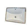 Image 1 : White Rectangular Ceramic Sink 20x15 Inch