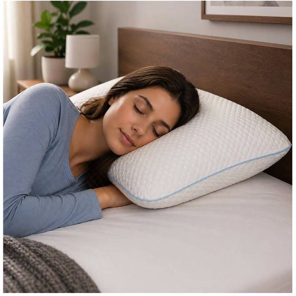 2 Memory Foam Bed Pillows Size M