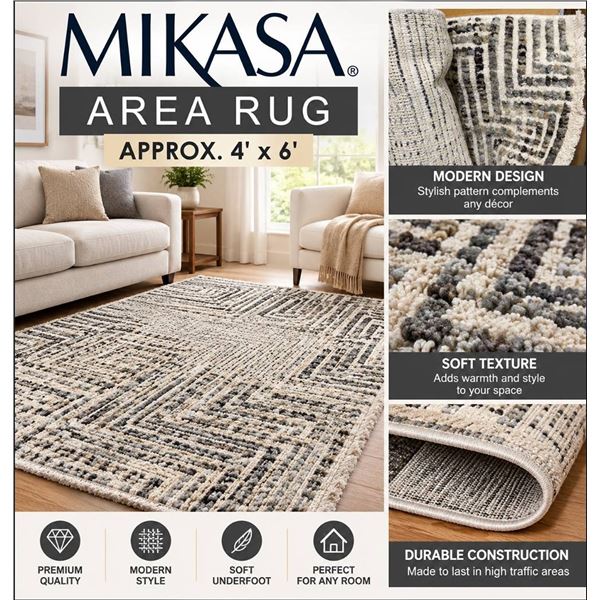 Mikasa Area Rug Approx 4' x 6'
