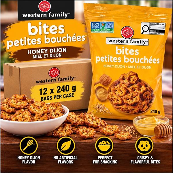 Snack Factory Bites Honey Mustard 12x240g