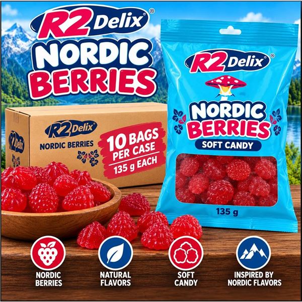 R2 Delix Nordic Berries 10 x 135g Bags