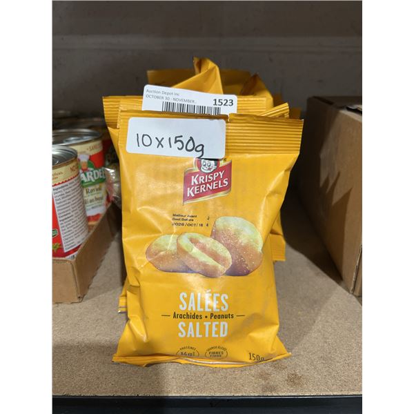 Krispy Kernels Salted Peanuts 10x150g Bags