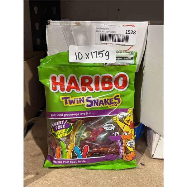 Haribo Twin Snakes Gummy Candies 10x175g