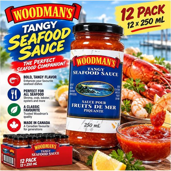 Woodman's Tangy Seafood Sauce 12x250ml