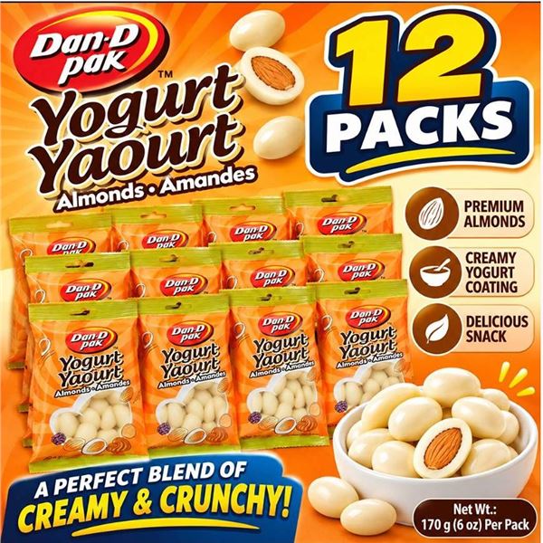 Dan-D-Pak Yogurt Almonds 12x170g Case