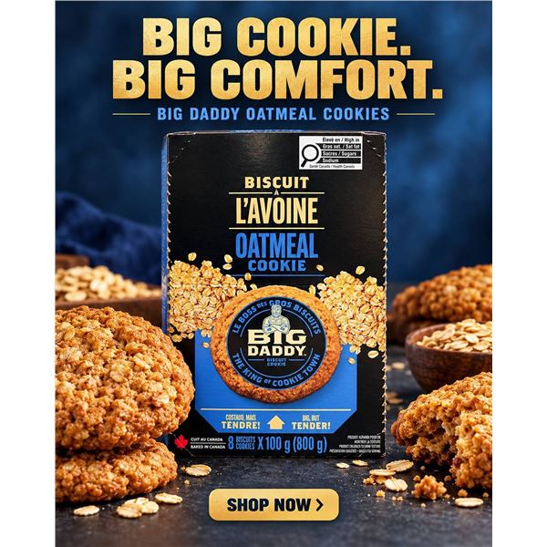 Big Daddy Oatmeal Cookies 8x100g Box