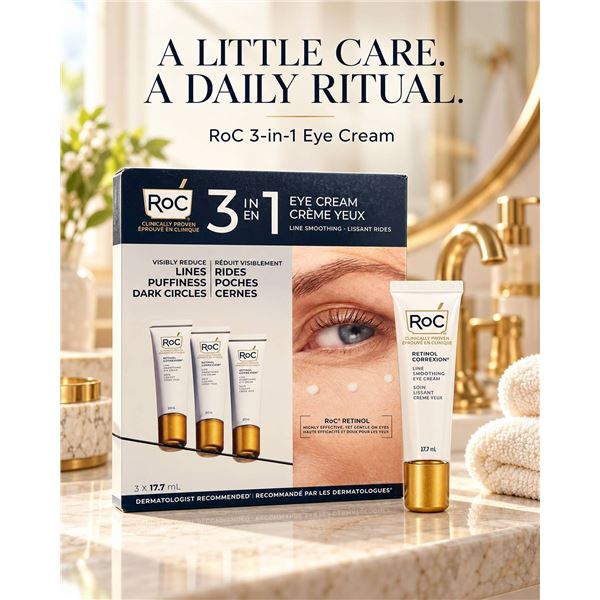 RoC 3-in-1 Eye Cream 3 x 17.7mL Set