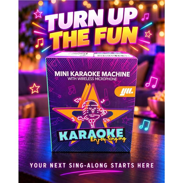 Mini Karaoke Machine With Wireless Microphone