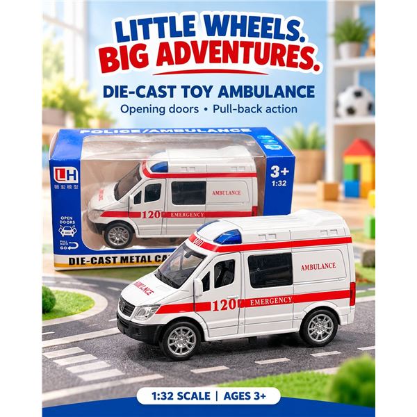 LH Die-Cast 1:32 Ambulance Model Car