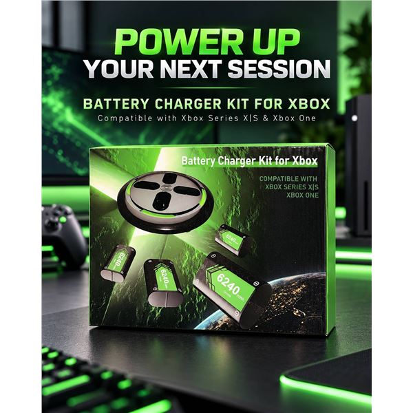 Xbox Series S/X Battery Charger Kit 6240mAh