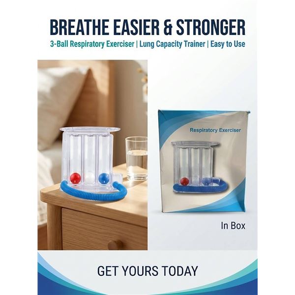 3-Ball Respiratory Exerciser Device