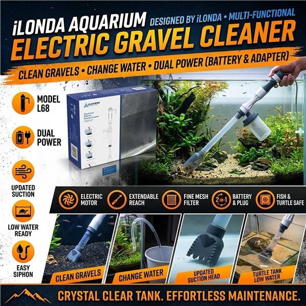 LONDA L68 Aquarium Electric Gravel Cleaner