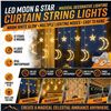 Image 1 : LED Star and Moon String Lights, Window Decor