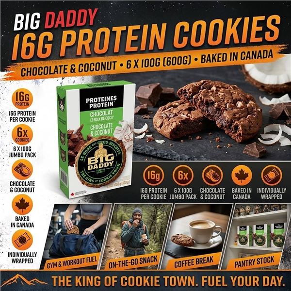 Big Daddy Chocolate Coconut Protein Cookies 6x100g