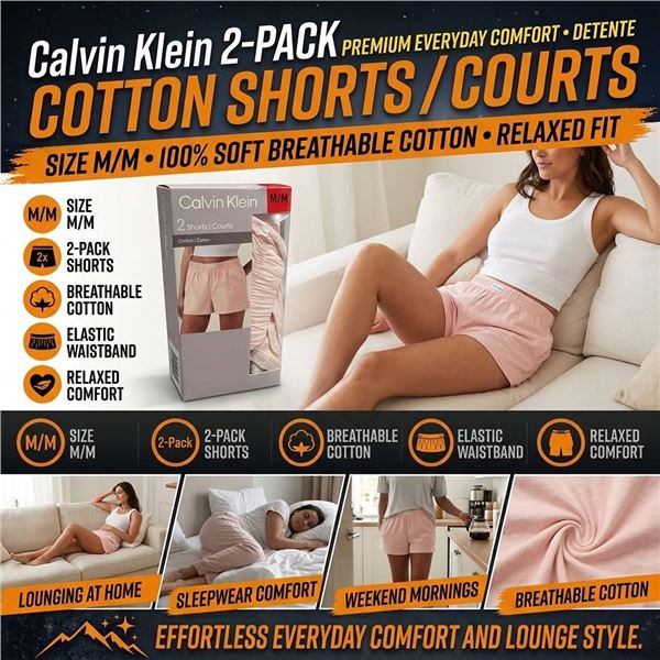 Calvin Klein 2-Pack Cotton Shorts M