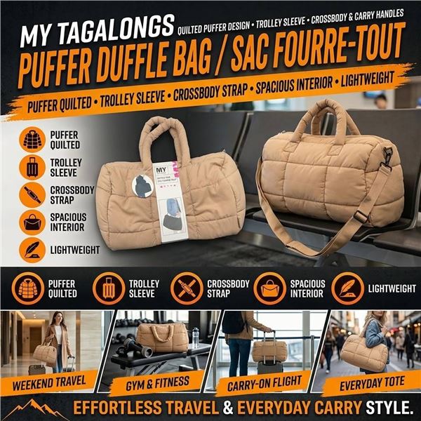 MY Tagalongs Beige Duffle Bag