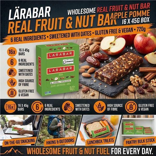 LÃ„RABAR Apple Bars 16x45g Box