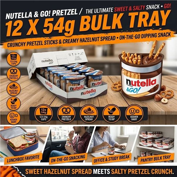 Nutella & Go Pretzel Sticks 12 x 54g Pack