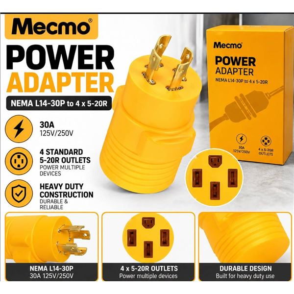 Mecmo 50A to 30A RV Power Adapter