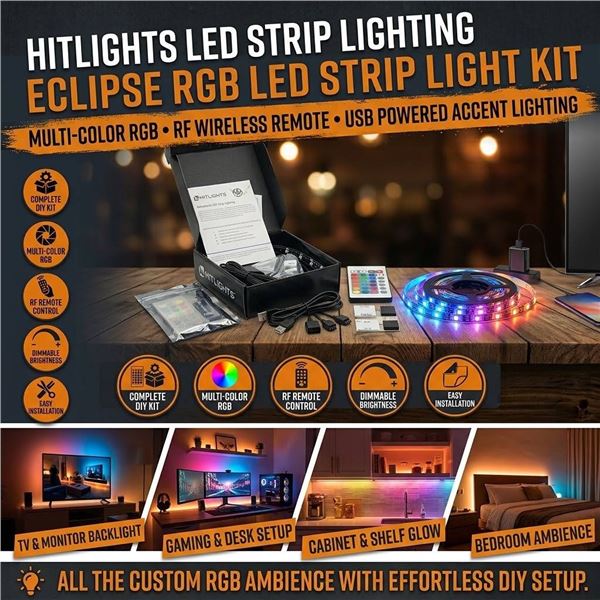 HitLights Eclipse RGB LED Strip Light Kit