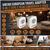 Image 1 : VINTAR European Plug Adapter 2-Pack, USB C Ports
