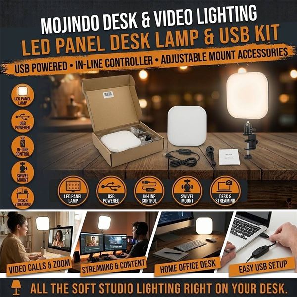 Mojindo Desk Lamp With USB and Accessories