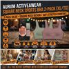Image 1 : Aurum Sports Bra 2-Pack XL Square Neck Design