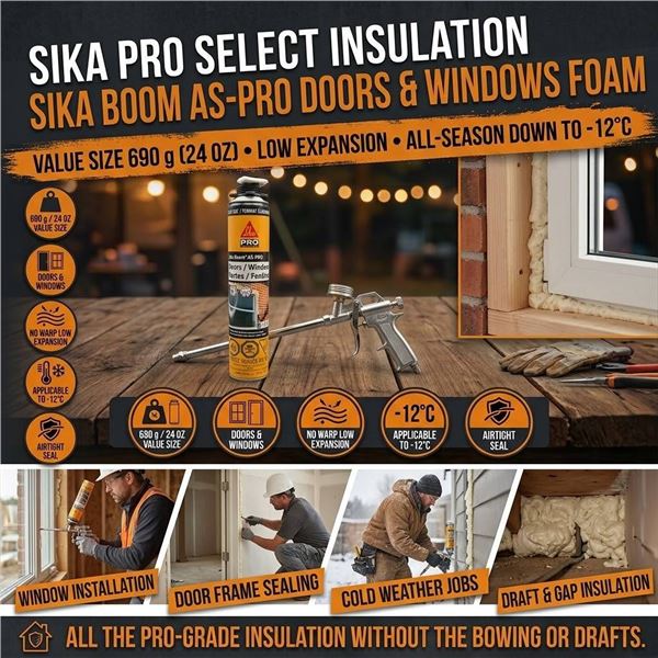 Sika Boom AS-PRO Polyurethane Foam 690g