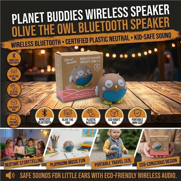 Planet Buddies Olive The Owl Wireless Speaker
