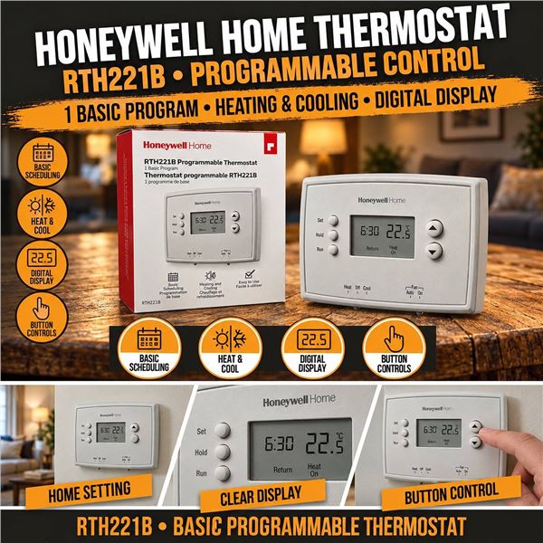 Honeywell RTH221B Programmable Thermostat