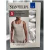 Image 2 : Stanfield's 5-Pack Rib Tanks Size L 100% Cotton