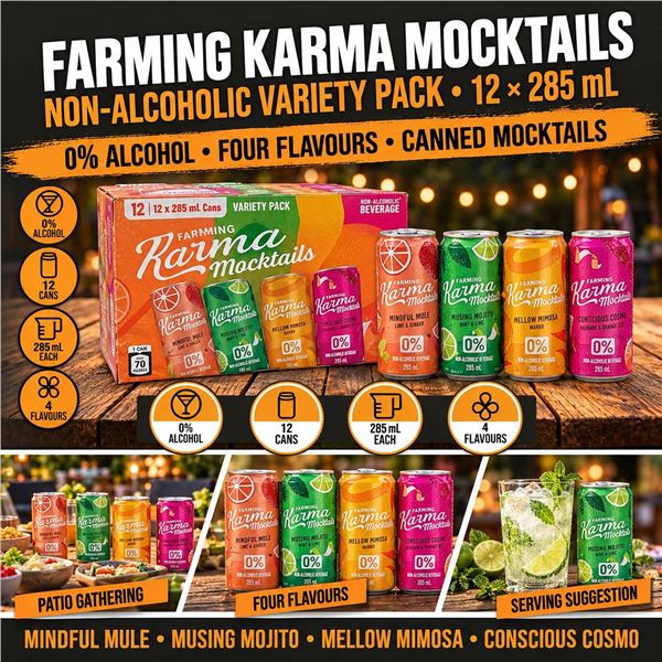 Farming Karma Mocktails 12x285mL Variety Pack