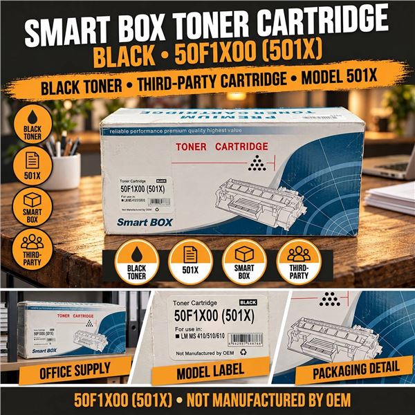 Smart BOX 50F1X00 (501X) Toner Cartridge Black