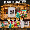 Image 1 : Playbees Light-Up Transparent Gear Train Toy