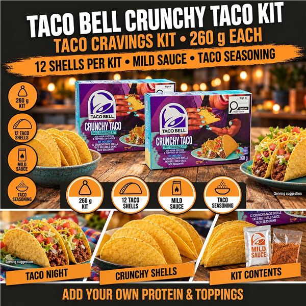 Taco Bell Crunchy Taco Kit 5 x 260g