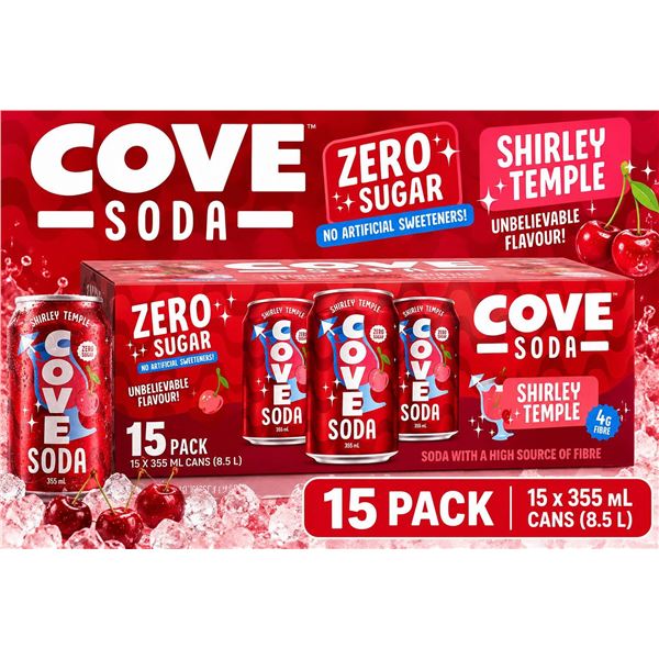 Cove Soda Shirley Temple 15x355mL Cans Pack