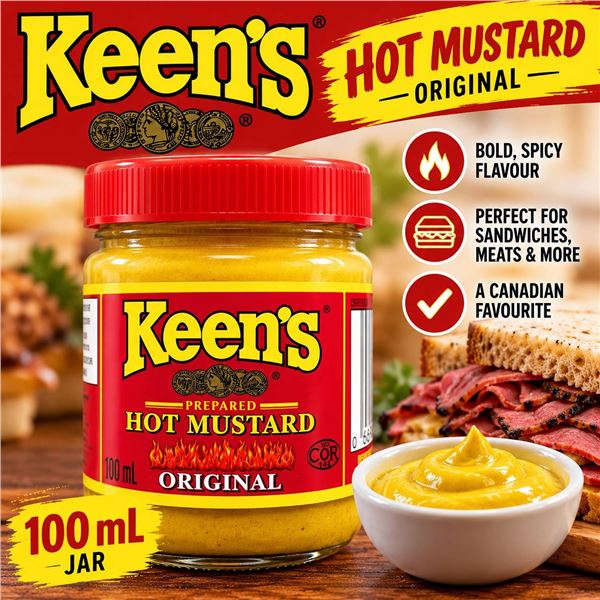Keen's Hot Mustard Original 12 x 100ml