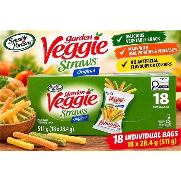 Sensations Garden Veggie Straws 18 Packs