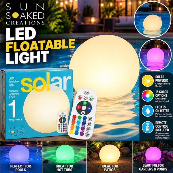 Sun Soaked Creations LED Floatable Light