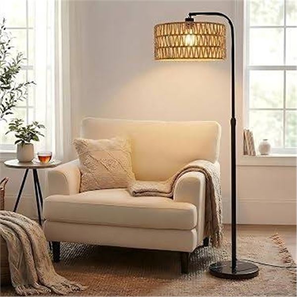JDCQKHA LED Floor Lamp with Lampshade