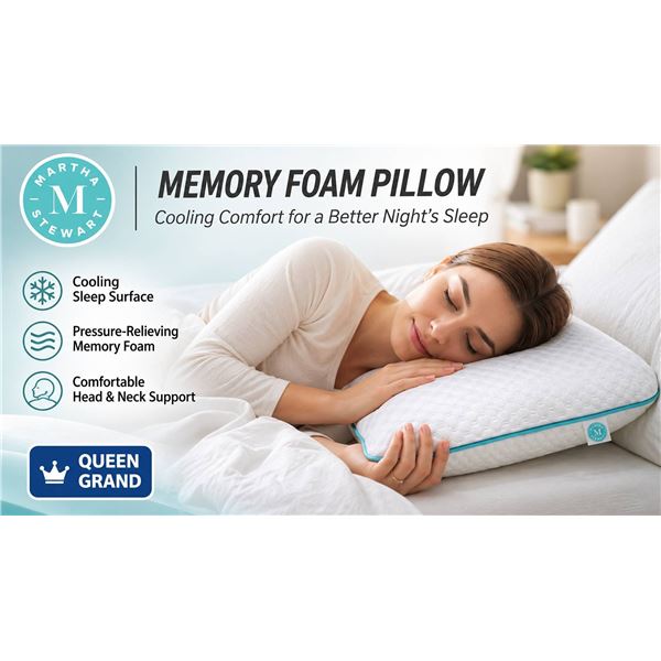 Martha Stewart Memory Foam Pillow Queen