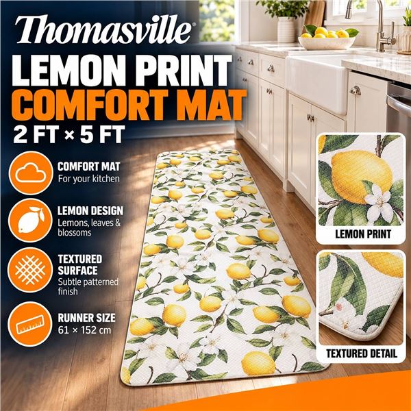 Thomasville Lemon Comfort Kitchen Mat 61x152cm