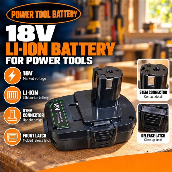 18V Li-Ion Tool Battery P107 4000mAh