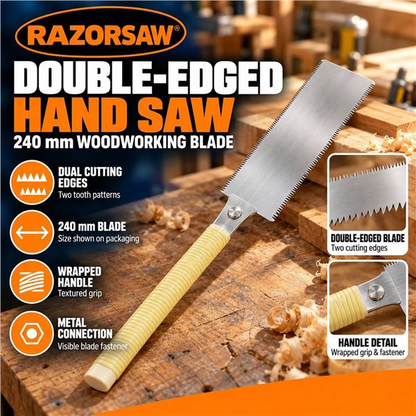 Razorsaw Double-Edged Saw 240mm Made in Japan
