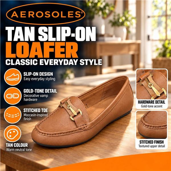 Aerosoles Tanitan Brown Loafers Size 9 Women's