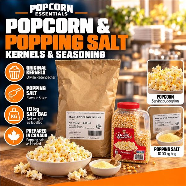 Popping Salt 10kg & Orville Redenbacher Popcorn
