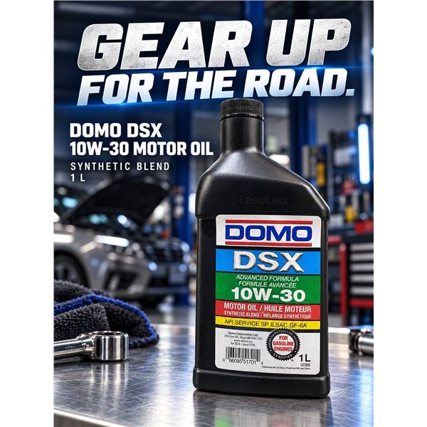 Domo DSX 10W-30 Motor Oil 1L, Case of 12