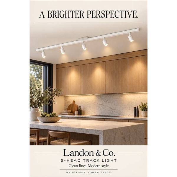 Landon & Co. 5-Head LED Track Light White