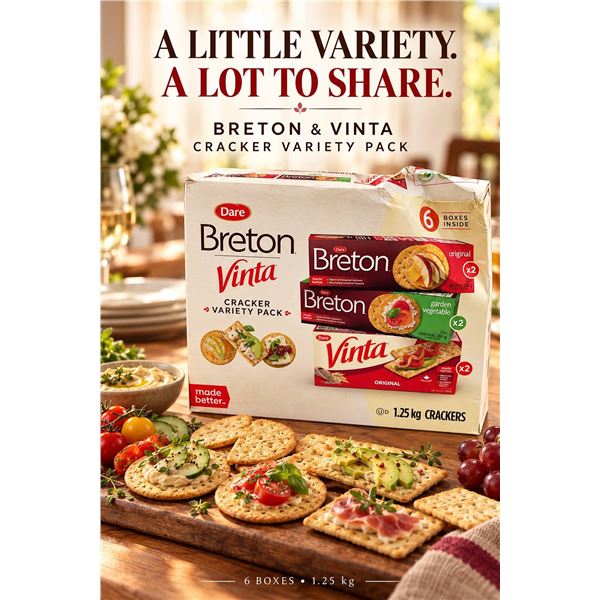Dare Breton Vinta Cracker Variety Pack 1.25kg