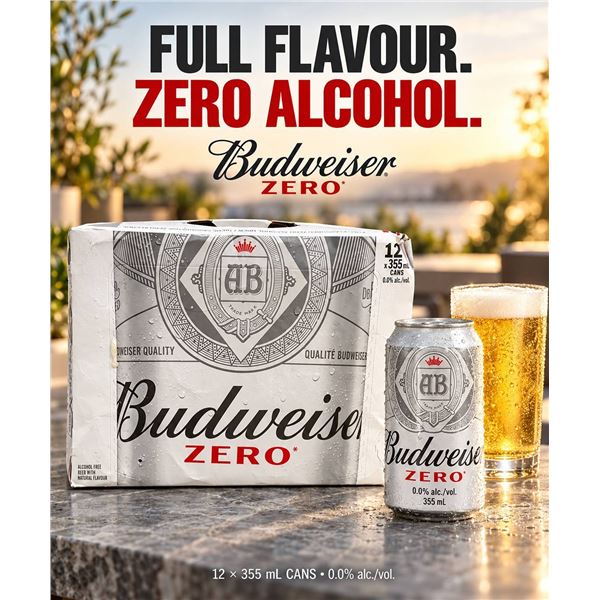 Budweiser Zero 12x355ml Alcohol-Free Beer